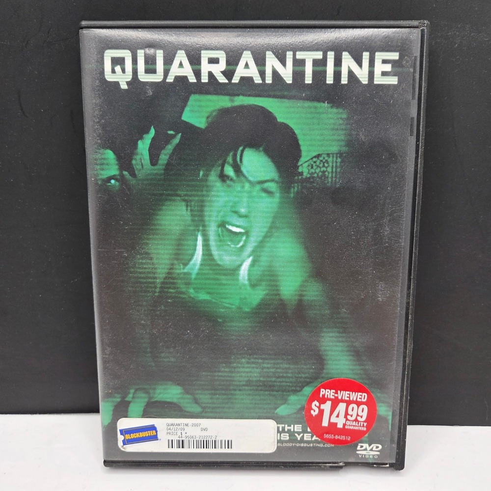 Quarantine DVD Horror Movie Jennifer Carpenter 2008 Blockbuster Case Rated R